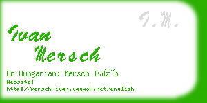 ivan mersch business card